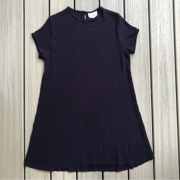 Eileen Fisher Black A-Line Textured Dress Size L - Picture 2 of 8